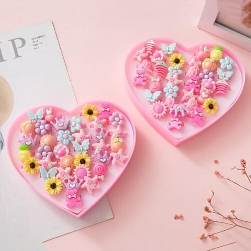 36 pieces of cartoon shape ring play house game children interactive gift toy