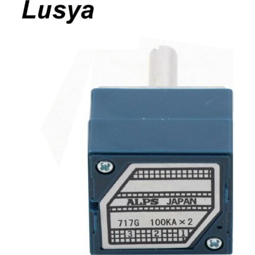 ALPS RK27 Original Japan Double Volume Potentiometer 10k 50K 100k Round Handle for Hifi Amplifier A9-013