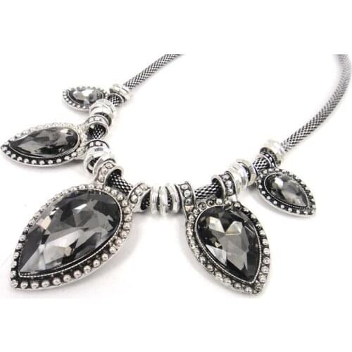 Free Shipping Fashion Vintage jewelry Chunky Chain Choker water drop Statement Necklaces Women Dress Necklaces