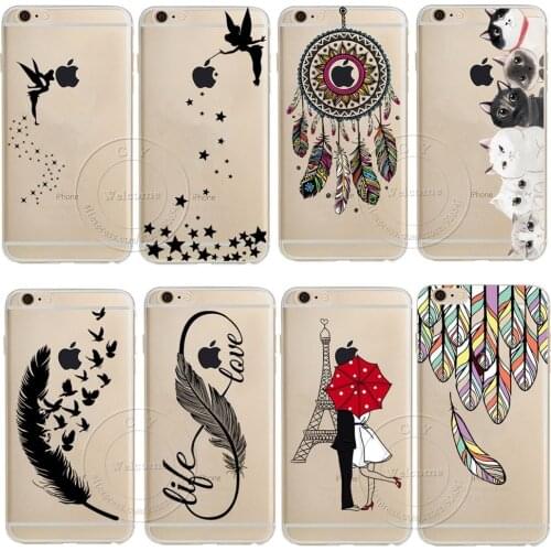 For iPhone 11 Pro XS Max XR X 4 4S 5 5S SE 6 6S 7 8 Plus Case Dream Catcher Tinker Bell Tower Design Soft TPU Capa Silicon Cover