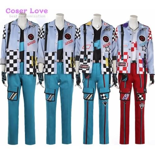 Ensemble Stars motor show SPP ALKALOID Amagi Hiiro Ayase Mayoi Shiratori Aira Nagumo Tetora Cosplay Costume Halloween Clothes