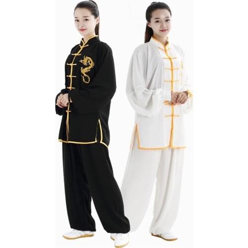 Martial Art Uniform Kung Fu Suits Long Sleeve Tai Chi Clothing Chinese Traditional Folk Taiji Outdoor Walking Morning Sprots