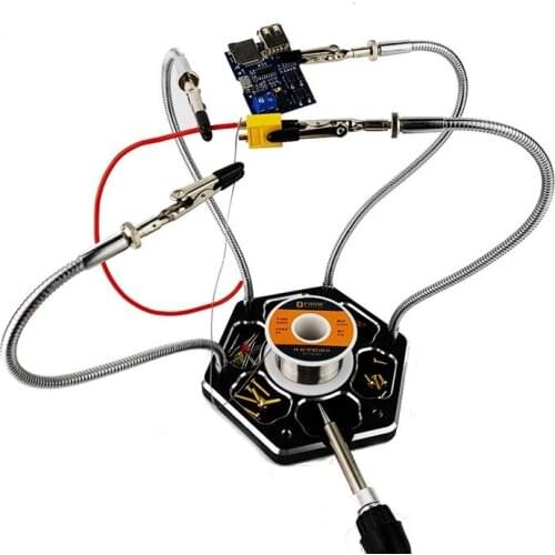 Aluminum Alloy, Through The Machine, Aircraft Model FPV6 Soldering Station Bracket Connected To The Universal Auxiliary Clip