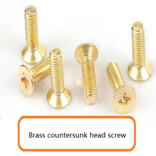 Brass Flat Head Screw Cross Recessed Countersunk Head Machine Screws GB819 M6*10 16 20 25 30 35 40 45 50 60
