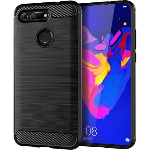 Soft Cover for Huawei Honor V20 Case Carbon Fiber Silicon Bumper Phone Case for Huawei Honor View 20 Cover Shell Anti-Knock Capa