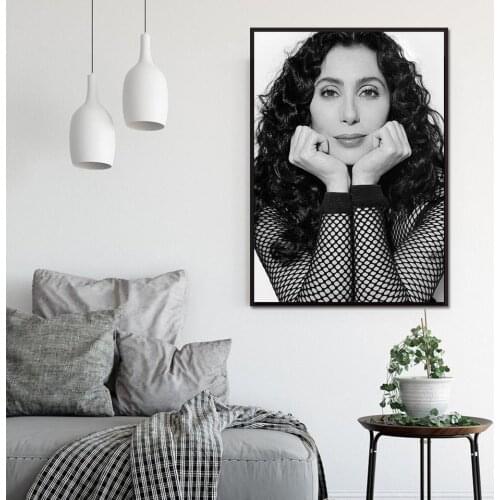 Cher Poster Wall Art Printed Modular Pictures Posters Black And White Canvas Wall Pictures For Living Room Home Decoration