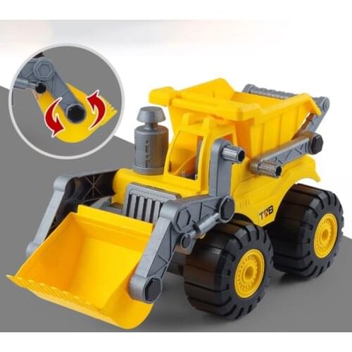 BPA Free Super Sized Educational Baby Inertia Car Engineering Car Toy Plastic Friction Car Pull Back Inertia Vehicle Toy