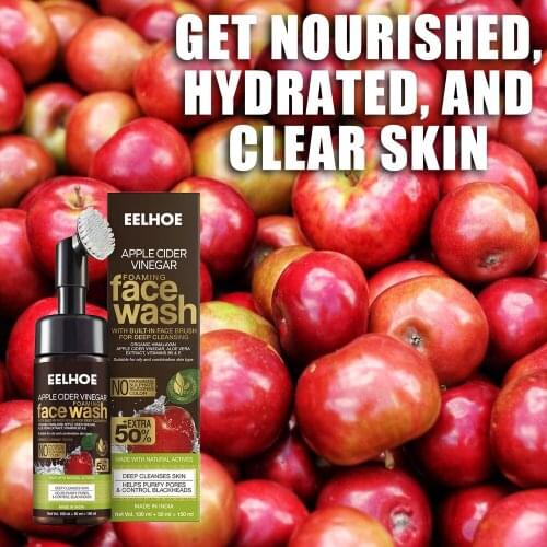 150ml Apple Cider Vinegar Foaming Cleanser Cleans skin removes acne marks Dry not tight face wash beauty products skin care