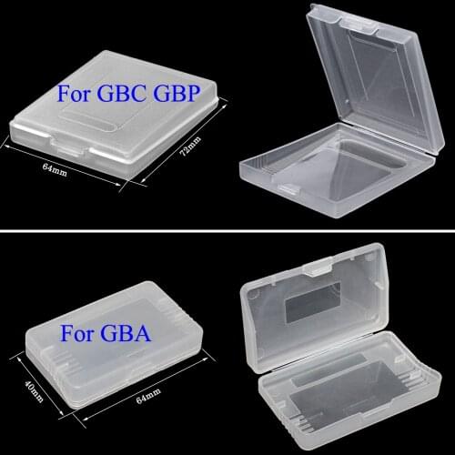 YuXi 50Pcs Clear Plastic Game Cards Case Dust Cover Case For Nin tendo Game Boy Advance GBA GBC GBP Protector Holder Cover