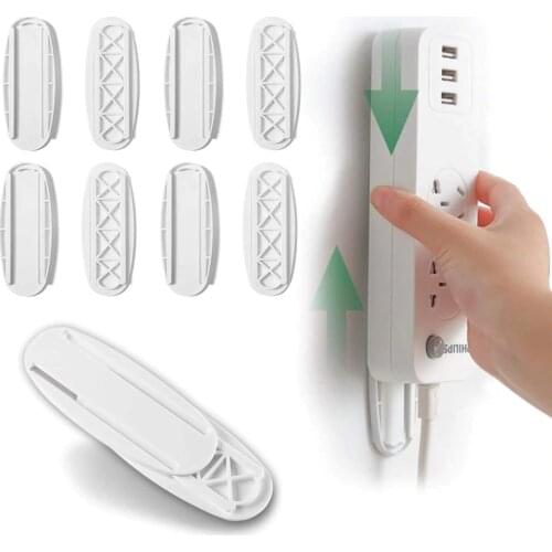 Self Adhesive Power Strip Holder,Power Strip Wall Mount Fixator Stand for Strips Cable Organizers,WiFi Router,remote control,box