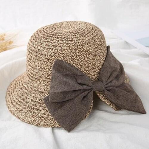 2021 Fashion Sun Hat Big Wide Brim Beach Hat Handmade Straw Cap Girls Sun Hat Summer Hats Women Beach Hats