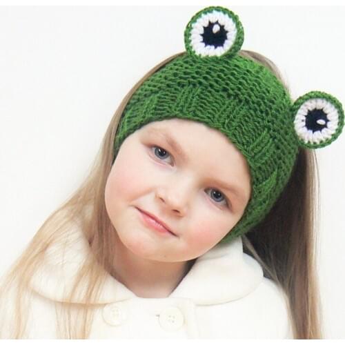 Autumn Winter Cute Kids Hats Warm Cartoon Animals Ear Cap for Kids Cute Winter Knitted Hats Solid Beanies Coarse Wool Empty Top