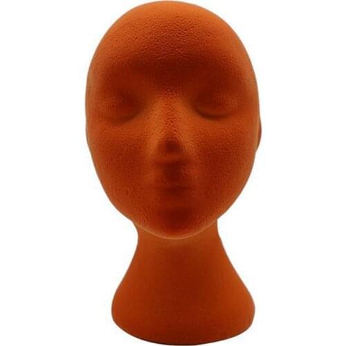 Female Styling Flocking Foam Head for Wig Holder DIY Headwear Display Model Plus size Styrofoam Head Mold