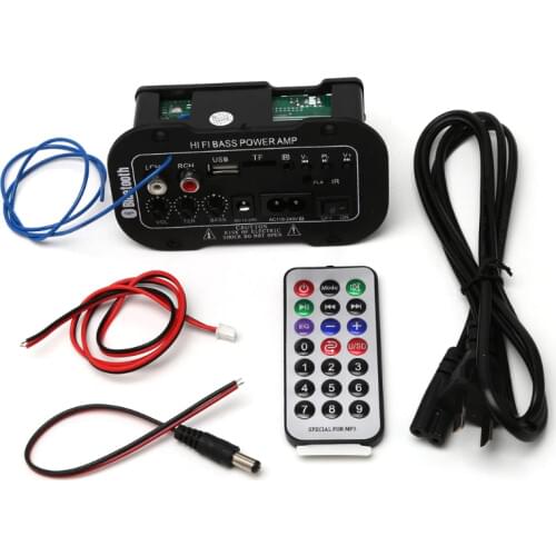 1 Set 25W Car Bluetooth Subwoofer Hi-Fi Bass Amplifier Board Audio TF USB 220V/12V/24V Car Accessories