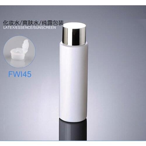 300pcs/lot refillable 150ml White Transparent PET plastic Cosmetic bottle with Alumite screw cap for Sale