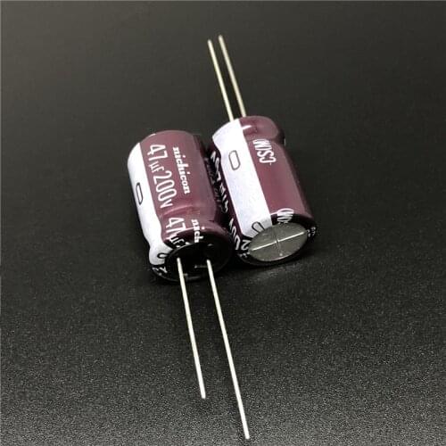 5pcs/50pcs 47uF 200V NICHICON CS Series 12.5x20mm High Ripple Current High Reliability 200V47uF Aluminum Electrolytic capacitor