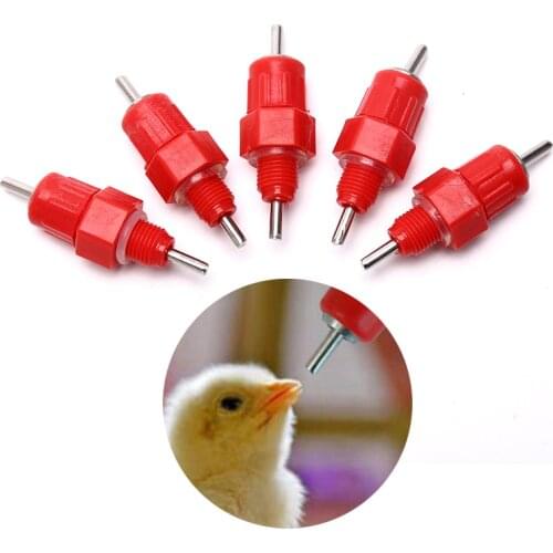 5Pcs Automatic Water Nipple Drinker Feeders for Chicken Poultry Feed Dispenser