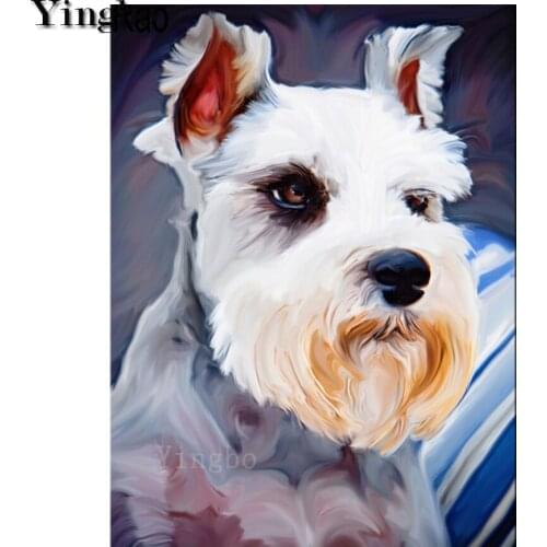 5D Diy diamond painting cross stitch animal Schnauzer pet diamond embroidery mosaic pictures of rhinestones decoration home