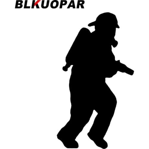 BLKUOPAR for Holding A Fire Extinguisher Firefighte Car Stickers Fashion Sunscreen Decals Windshield Waterproof Vinyl Car Wrap
