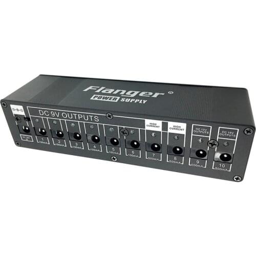 Flanger Guitar Effect Pedal Power Supply DC 9V 12V 18V Outputs US/EU/AU/UK