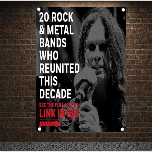 Large Size Rock Band Banners & Flags Tapestry Wall Art Metal Music Cloth Poster Bedroom Dormitory Decoration Hanging Painting V