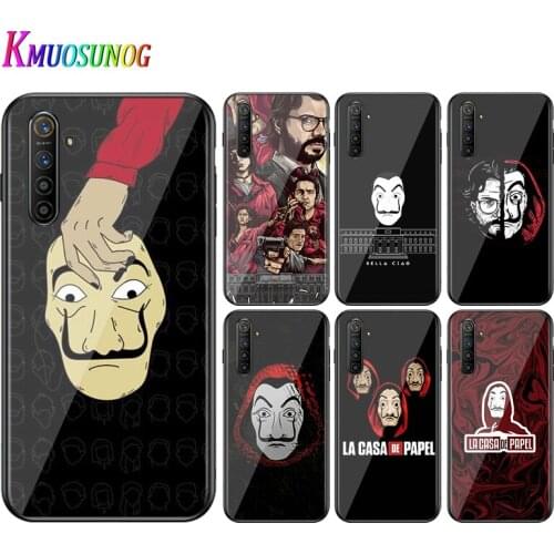 For OPPO A5 A9 2020 F7 Phone Cover Shell la casa de papel TV for OPPO Reno 2 Z 2Z 2F 3 4 Pro 5G Bright Black Phone Case