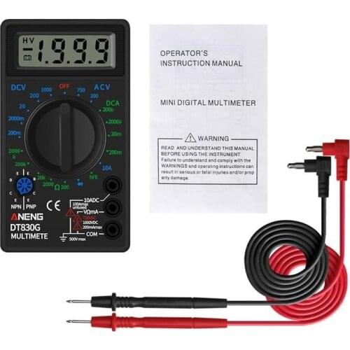 Digital Multimeter Multimeter Voltmeter Ammeter Ohmmeter DC10V~1000V 10A 750V Current Tester Test LCD Display