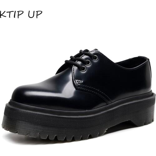 Spring Autumn Women Flats Genuine Leather Casual Shoes Woman Fashion Lace Up Oxford Shoes for Women Round Toe Platform Shoes