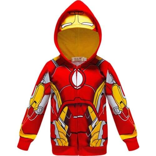 Childrens sweaters, childrens and boys' cartoon zipper shirt, childrens hooded top coat