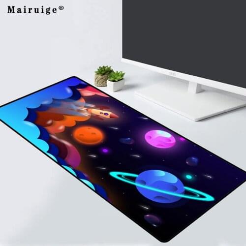 Mairuige Game Mouse Pad Planet Pattern Computer Notebook Office Game Accessories Wireless Large Mouse Pad Gaming Mouse Pad Desks