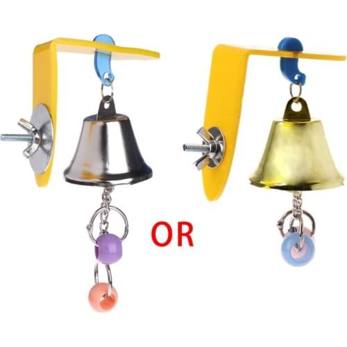Parrot Bell Toys Birds Chewing Hanging Cage Bite Accessories Parakeet Beads Play