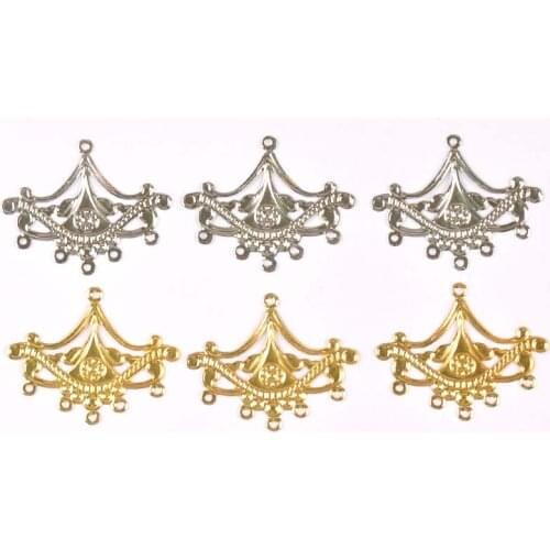 10Pcs gold silver Filigree Wraps Flower Connectors Metal Crafts Gift Decoration DIY Findings Jewelry Making 50x40mm YKL0766