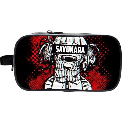 My Hero Academia Pencil Case Shoto Anime Cosplay Pen Bags Double Layer Zipper School Pencil Case Cosmetic Makeup Storage Box