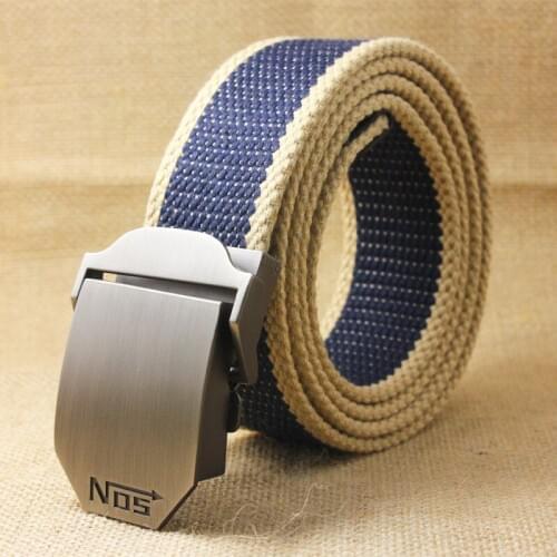 Men Tactical Canvas Belt Military Army Metal Buckle Belt Casual Automatic Buckle Jeans Waist Belt Mens Women Luxury Waistband