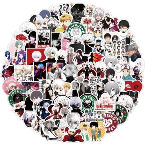 10/50/100pcs/pack Japanese Anime Tokyo Ghoul Stickers for Refrigerator Cars Helmet Gift Box Bicycle Guitar Notebook Skate Trunk