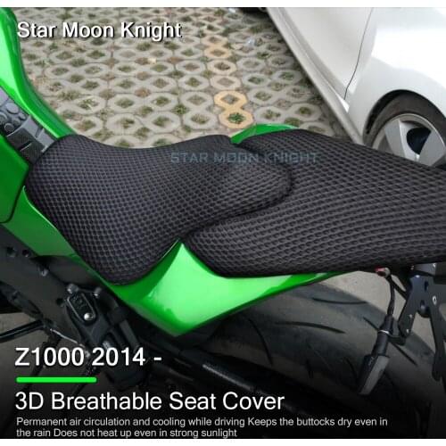 For Kawasaki Z1000 Z 1000 ABS 2014 - Rear Seat Cowl Cushion Pad Cover Net 3D Mesh Waterproof Protector Motorcycle Accessories