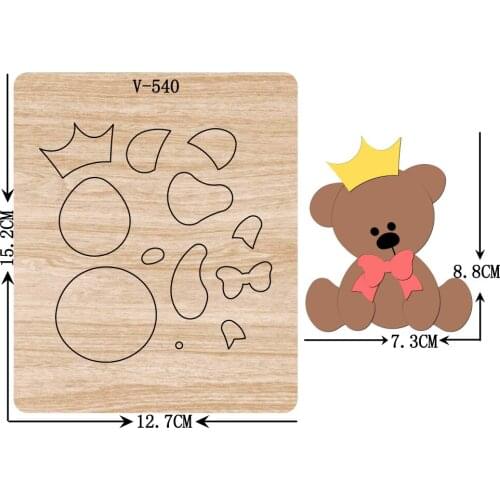 New Bear Cutting Dies Scrapbooking /Multiple Sizes /V-540