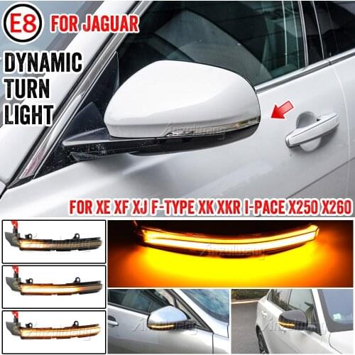 Fit For Jaguar XE XF XJ F-TYPE XKR I-PACE X250 X260 Car Accessories Dynamic Turn Signal Light LED Side Mirror Indicator Blinker