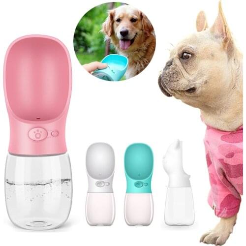 Portable Pet Water Bottle Cat Dog Travel Drinking Bowl Outdoor Pets Water Dispenser 350ML 480ML 550ML Outside Puppy Feeder