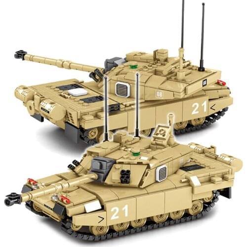 Mould King 904pcs Challenger II Main Battle Tank Building Blocks Modern Military Bricks Set Model Toys for Children Kids Gifts