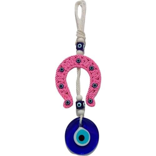 Handcrafted Colorful Horseshoes Macrame Pendant Ornament Wall Hanging Decoration Baby Door Living Room Garden Balcony Decor