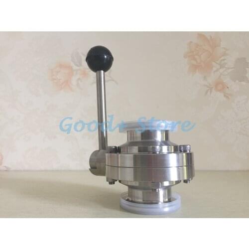 3/4" 1" 1.5" 2" SS304 Stainless Steel Sanitary Tri Clamp Butterfly Valve
