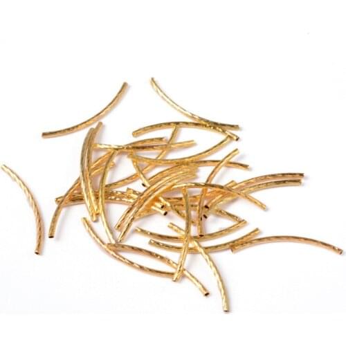 DIY Handmade Beaded Necklace Bracelet Small Tube Accessories Carven Design Elbow Ornament Accessories wholesale tiny