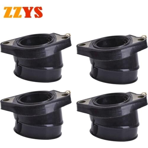 4pcs Motorcycle Parts Carburetor Interface For Yamaha FZ6 FZS 600 FZS600 FAZER 5DM 1998-2003 Intake Carburetor Outlet Manifold