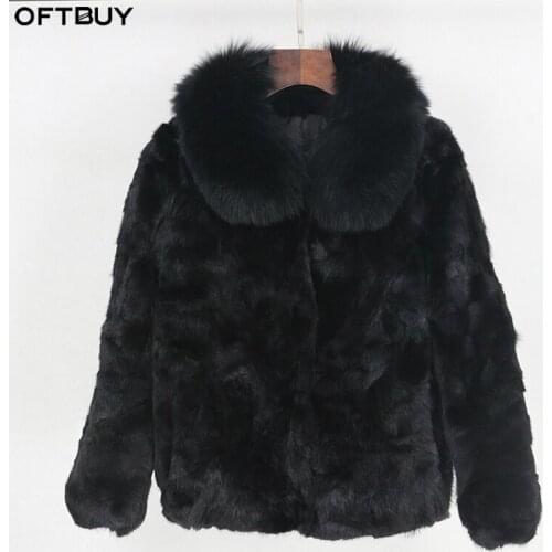 Vogue Fad Winter Jacket Women Real Fur Coat Natural Fox Fur Collar Mink Fur Outwear Thick Warm Nine Quarter Sleeve Streetwear