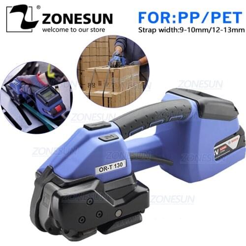 ZONESUN Strapping Machine 110v or 220v ORT 130 Battery Powered Plastic Strapping Tool Machine