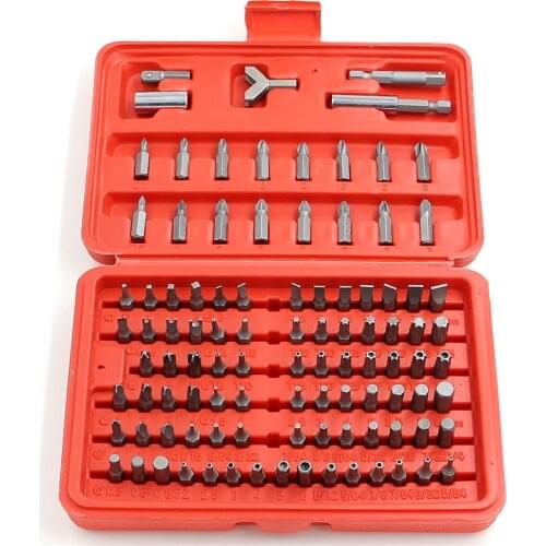 100pcs/set Bits Set Sturdy Chrome Vanadium Steel Screwdriver Bit Head Set Professional 1/4'' Hex Bit Set With Case