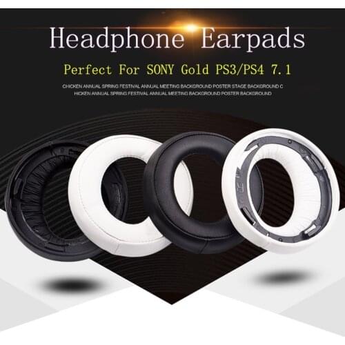 2pc Original Ear Pad Cushion Cover Earmuff Earpads for SONY Gold Wireless PS3 PS4 7.1 Virtual Surround Headset CECHYA-0083(L+R)