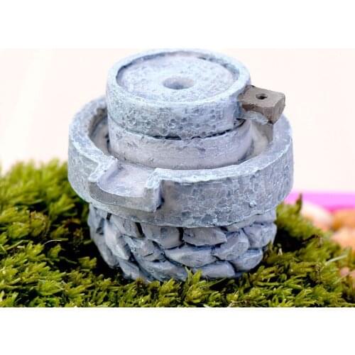 2CM Vintage Stone Mill Mini Craft Miniature Fairy Garden Home Decoration Houses Micro Landscaping Decor DIY Accessories