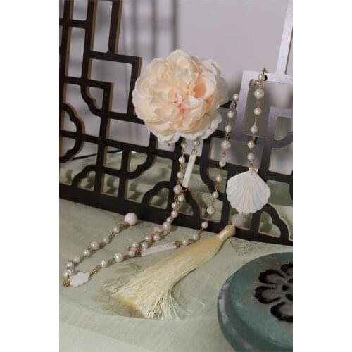 2021 chinese manual waist accessories elegant oriental clothing accessories floral design tassel pendant retro style ornament